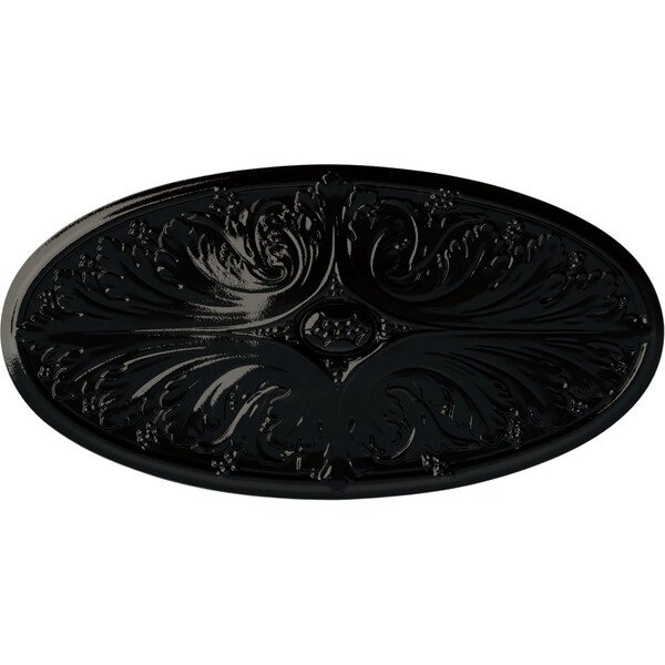Ekena Millwork Madrid Ceiling Medallion, Hand-Painted Black Pearl, 24 3/4"W x 12 1/2"H x 1 3/4"P CM24X12MABPS - main